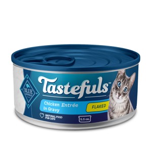 Blue Buffalo Tastefuls Adult Cat Chicken Entree in Gravy Flaked Wet Cat Food - 5.5oz - 1 of 4