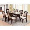 Contemporary Set of 2 Side Chairs Dark Cherry And Ivory Solid wood Chair Padded Leatherette - 4 of 4