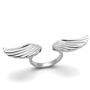 Slickblue Women’s Stainless Steel Cuff Ring, Wings Design, High Polished Fashion Ring, No Stone, Size 5-10 - 1 of 4