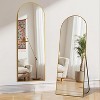 Beautyolove Full Length Mirror 76" x 34" Arched Floor Mirror Hanging Mounted or Leaning Mirrors Oversized Full Body Mirrors - 3 of 4