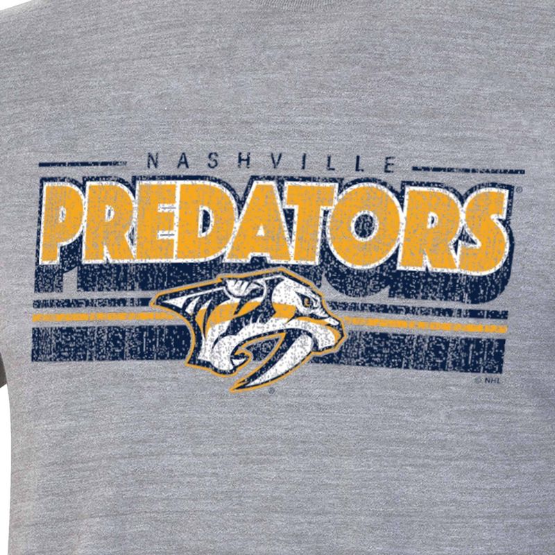 NHL Nashville Predators Men&#39;s Short Sleeve Tri-Blend T-Shirt, 3 of 4