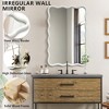 Beautyolove 20 in. W x 30 in. H Rectangle Burlywood Framed Wavy Wall Mirror - 4 of 4