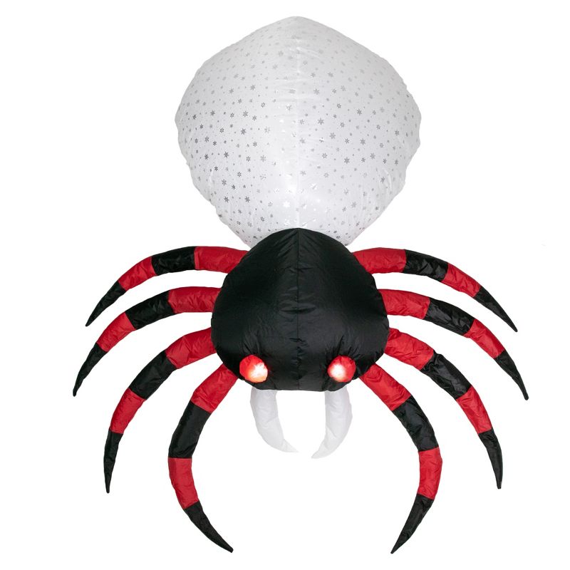 Northlight 4' Lighted Inflatable Chill and Thrill Spider Outdoor Halloween Decoration, 1 of 6