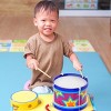 Toy Time Kids' Marching Drum Double-Sided With Adjustable Neck Strap and Wood Drum Sticks - Multicolor - 2 of 4