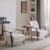 TiramisuBest 26.4" Modern Beige Lounge Chair with Polyester Upholstery & Sturdy Metal Frame,Ideal Living, Bedroom, Office Accent - 4 of 4