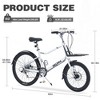 RISOKEYS 26 inch Aluminum Alloy Frame Cruiser Bike with Cargo Aluminium Alloy Frame,7 Speed Practical Commuting Bike for Women Men Senior - 3 of 4