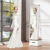 Fredees 360° Swivel Jewelry Armoire with Full-Length Mirror, LED Standing Cabinet with Jewelry Storage, Large Drawer & Wheels, Christmas Gift - 4 of 4