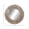 Wood Starburst Wall Mirror Silver - Olivia & May: Rustic Style, MDF Frame, No Assembly, 41.5" Diameter - 3 of 4