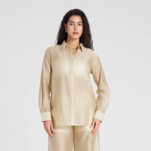 Women's Relaxed Fit Long Sleeve Button-Down Shirt - A New Day™ - 1 of 4