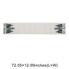 Unique Bargains Christmas Table Runner White Green 72"x13" 1 Pc - 3 of 4