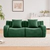 82.7" Modular Teddy Sofa with Curved Armrest, Plush 2 Seater Sectional Sofa Couch, No Assembly Needed-3irtyhousy - 2 of 4