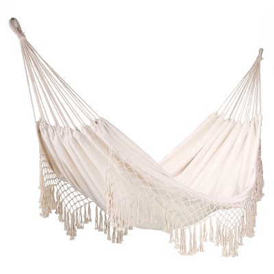 Barton Outdoor Hammock Canvas Portable Fabric Hammock 1 Person (Beige)