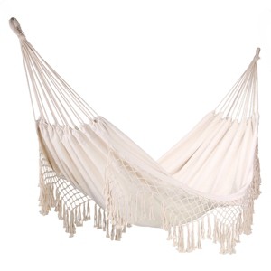 Barton Outdoor Hammock Canvas Portable Fabric Hammock 1 Person (Beige) - 1 of 4