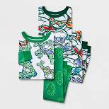 Toddler Boys' 4pc Teenage Mutant Ninja Turtles Snug Fit Pajama Set - Green