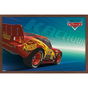 Trends International Disney Pixar Cars (2006) - Kachow! Lightning McQueen Framed Wall Poster Prints - 1 of 4
