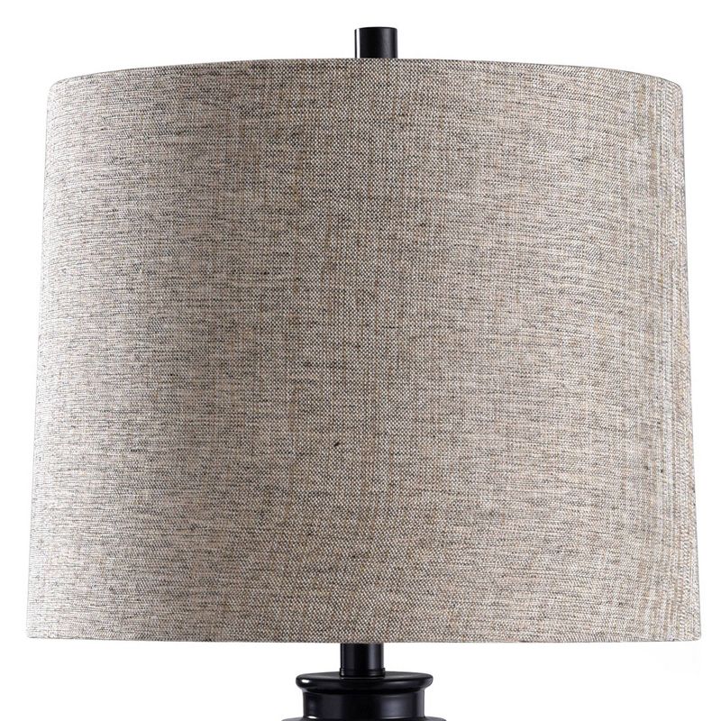Audrey Metal Ball Cage Table Lamp Black Finish with Round Hardback Shade - StyleCraft, 3 of 6