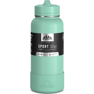 Hydrapeak Sport Stainless Steel Insulated Water Bottle With Spill Proof Straw Lid And Matching Rubber Sport Boot - 1 of 4