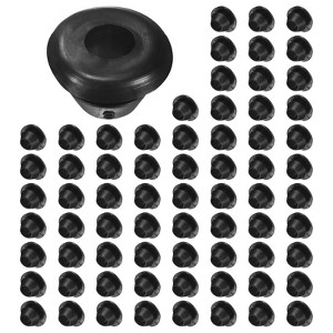 Unique Bargains Rubber Corrosion-Resistant Snap-in Locking Hole Plugs Black - 1 of 4