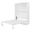NicBex Full Size Murphy Bed 85" Wooden Bed Frame Morden Hideaway Wall Bed with Storage Shelf for Apartment - 4 of 4