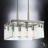 Urban Ambiance Luxury Modern Farmhouse Square Ceiling Fixture,  14"H x 16-3/4"W SQ,  Brushed Nickel Finish, UHP2449 - 3 of 4