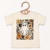 Ghost Floral Orange - Youth Short Sleeve Graphic T-Shirt and Toddler Short Sleeve Graphic T-Shirt - 2 of 4