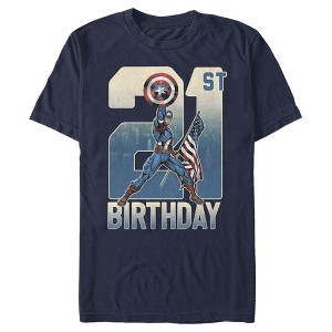 Men's Marvel Captain America 21st Birthday T-Shirt - 1 of 4