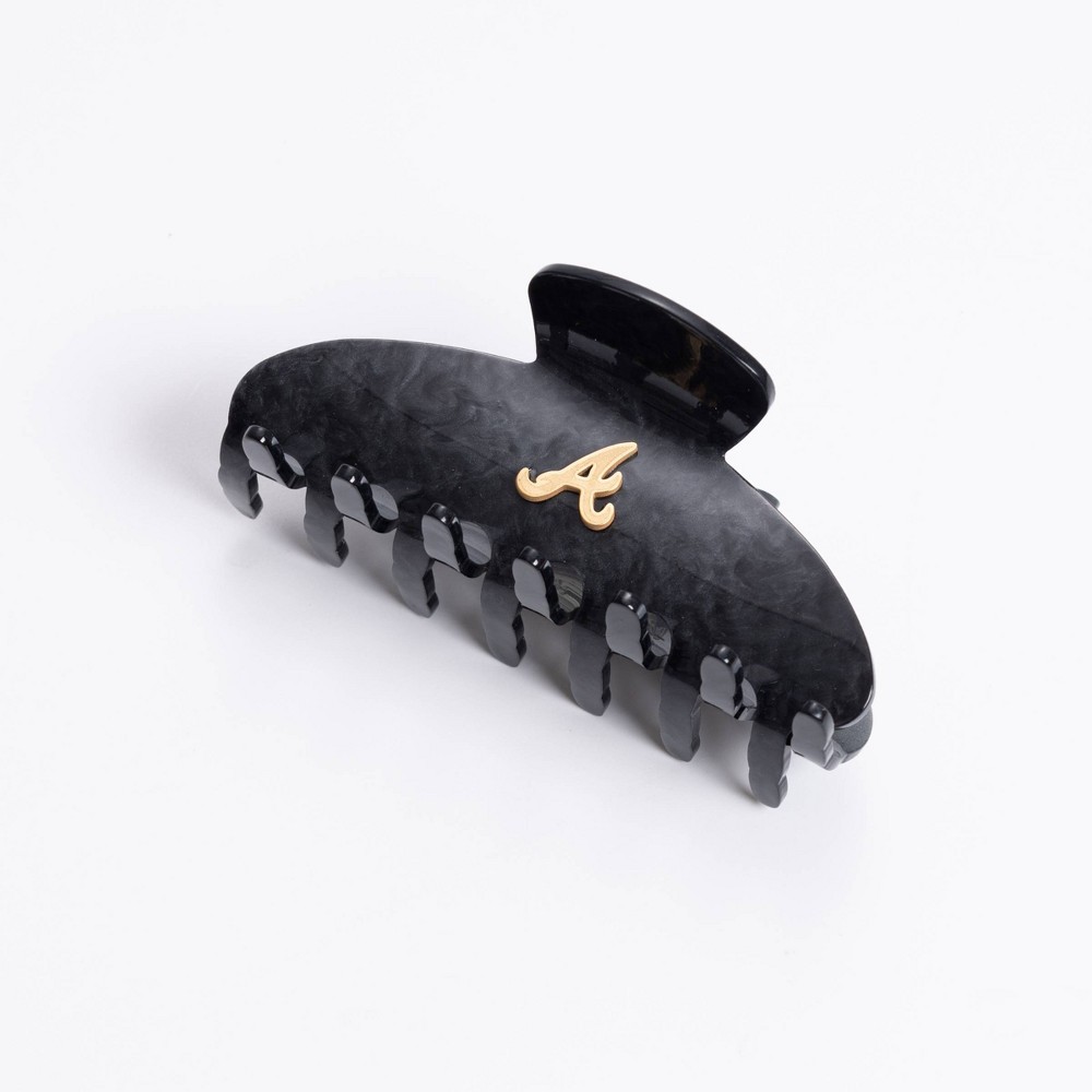 Bijoux Sport by Luv Aj MLB Logo Claw Clip "Atlanta Braves" - Black