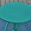 Haiti 3pc Iron Patio Bistro Set - Matte Teal - Christopher Knight Home - 4 of 4