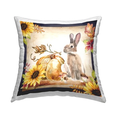 Stupell Industries Fall Rabbit Botanical Pumpkin