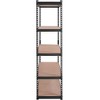 PDTEND 5-Tier Utility Storage Shelving Unit, Adjustable Heavy-Duty Metal Rack Organizer for Kitchen, Pantry or Basement, Black - 3 of 4