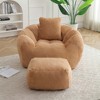 LIVAREEmlen Giant Sofa with Footstool for Adults and Kids, Stuffed Big Accent Sofa, Floor Sofa for Gaming,Reading Living Room Bedroom - 4 of 4