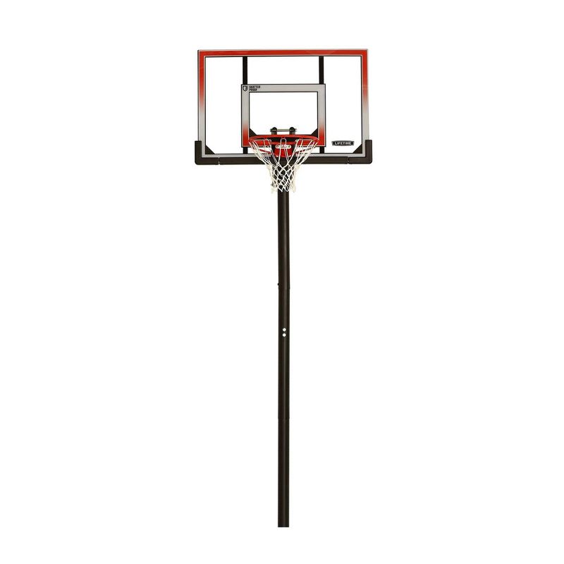 Lifetime Adjustable In Ground 50&#34; Basketball Hoop - White/Orange/Black, 1 of 11