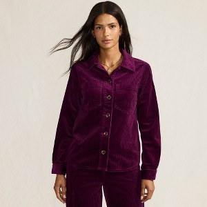 Lands' End Women's Wide Wale Corduroy Shirt Jacket - 1 of 4