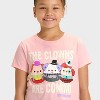 Girls' Squishmallows Clowns Halloween Short Sleeve Graphic T-Shirt - Pink - 2 of 4