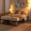 Black  Full Size/Queen Size Bed Frame, 14 Inch Metal Full Bed Mattress Frame with 3 in 1 Steel Support - 3 of 4
