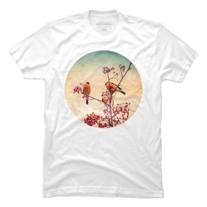 Men's Design By Humans Bullfinch eat rowan By AnnArtshock T-Shirt - 1 of 4