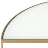 Kensington Hill Danica Modern Metal Accent Side End Table 25" x 22 1/4" Gold 2-Tier Half-Moon White Tempered Glass for Living Room Bedroom Bedside - 3 of 4