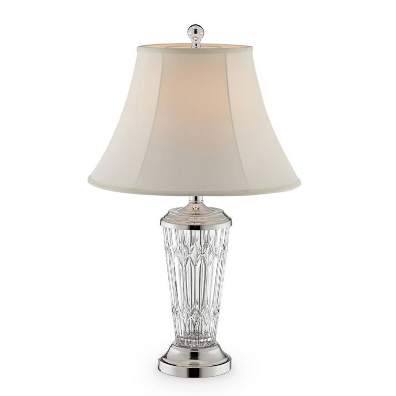 26.5&#34; Traditional Glass Table Lamp Set of 2 (Includes CFL Light Bulb) Silver - Ore International, 4 of 5