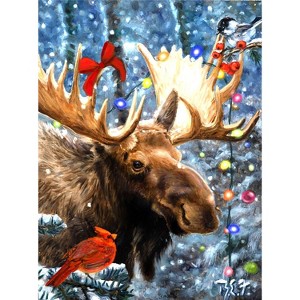 Sunsout Cardinal Moose 1000 pc Christmas Jigsaw Puzzle 37052 - 1 of 4