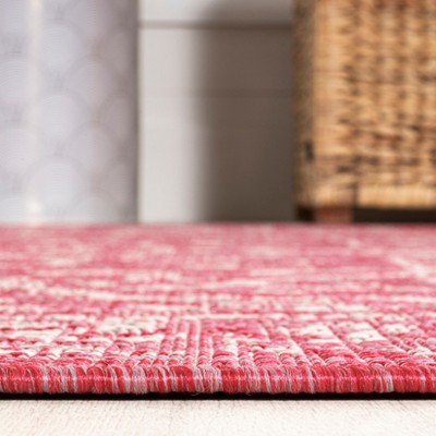 Fuchsia and Light Gray 9' x 12' Bohemian Medallion Rug