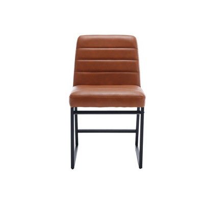 Leather Bar Stools Set of 2, Modern Counter Height Barstools Kitchen Bar Chairs Island Stools with Upholstered Back and Metal Legs