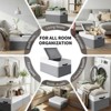 Aoibox Extra Large Blanket Storage Baskets with Lids 2 Pack Stackable Fabric Organizer Bins with Handles 22x16x12 - 4 of 4
