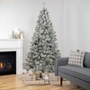 Northlight 6.5' Pre-Lit Flocked Madison Pine Artificial Christmas Tree, Multi Lights - 2 of 4