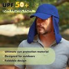 Tirrinia Mens Sun Hat with Neck Flap Cover, Foldable Hat for Outdoor Fishing Hiking, One Hat Double Use - 2 of 4