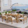 SAINTCY 7-Piece Outdoor Dining Set for 6 - 72.8" Rectangle Patio Table & Chairs with Cushions, All-Weather Garden Furniture Set for Backyard, Porch - 3 of 4