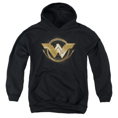 Boys’ Wonder Woman Movie Lasso Logo Hooded Sweatshirt