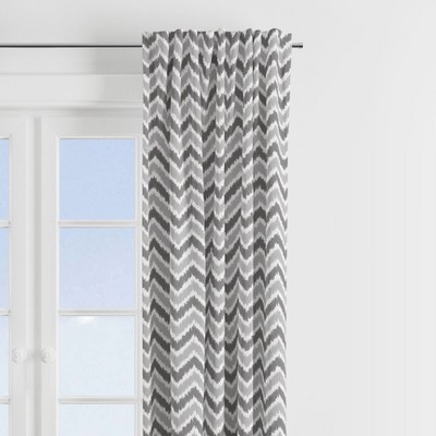 Bacati - Mix N Match Grey/Charcoal Chevron Curtain Panel