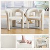 Set of 2 Upholstered Accent Chair Dining Chair Padded Armchair Barrel Chair Cozy Reading Chair - ModernLuxe - 3 of 4
