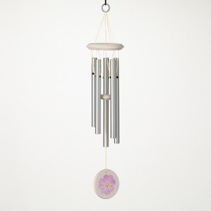 Woodstock Chimes Flower Wind Chime Pink Cosmos 22" - 1 of 4