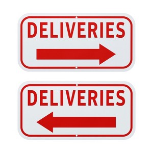 Unique Bargains Rust Free Aluminum Waterproof Anti-Corrosion Yard Deliveries Sign 2 Pcs - 1 of 4